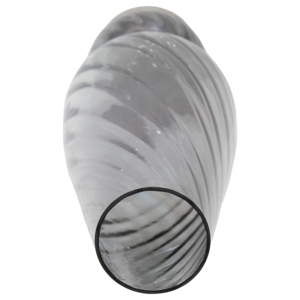 Vaso alto in vetro fumé con base arrotondata per decorazione del soggiorno - Product Image 6