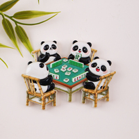 Stiker kulkas 3D Magnet kulkas Panda kustom dekorasi kulkas koleksi kerajinan stiker magnetik pabrik