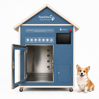 Mesin Cuci Anjing Otomatis Mesin Pembersih Hewan Peliharaan Layanan Mandiri dengan Sistem Pengering Sampo Tipe Komersial Pemanas Ganda Disinfektan