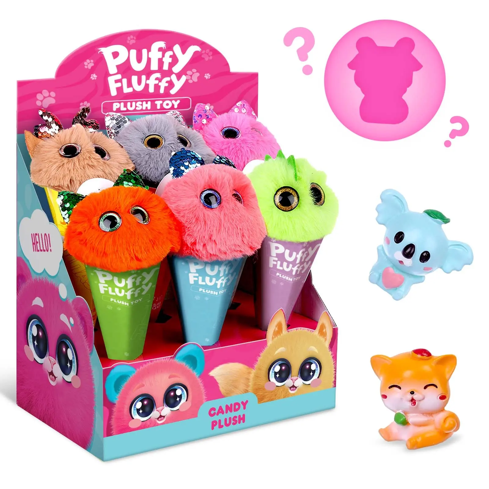 Puffy esponjoso Showbox mascotas 6PCs juguetes Niños Aficiones Juguetes clásicos Venta al por mayor Niños Juguete divertido para niños Imagen Tipo de color
