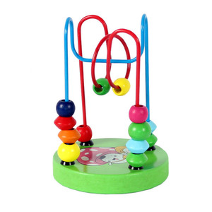 Mini círculos de cuentas de cálculo de madera educativos para niños, juguetes para niños hechos de madera - Product Image 4