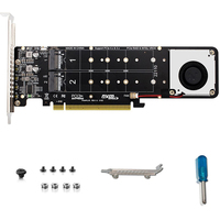 Adaptador NVMe PCIe RAID Tarjeta de expansión NVMe SSD de 4 puertos a PCI-E 4,0 X16 en stock