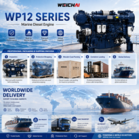 Motor Diésel Marino Turboalimentado de 6 Cilindros WEICHAI Serie WP12 de 258-405 kW, 350-550 HP y 11.59 L para Barcos de Pesca, Remolcadores y Buques de Carga