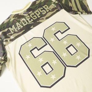 T-shirt vintage style jersey pour homme, été, maille respirante, manches courtes, col en V, streetwear, sport, décontracté - Product Image 4