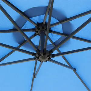 Ontwerp Luxe Uv Beschermende Buitentuin Solar Patio Opknoping Parasol