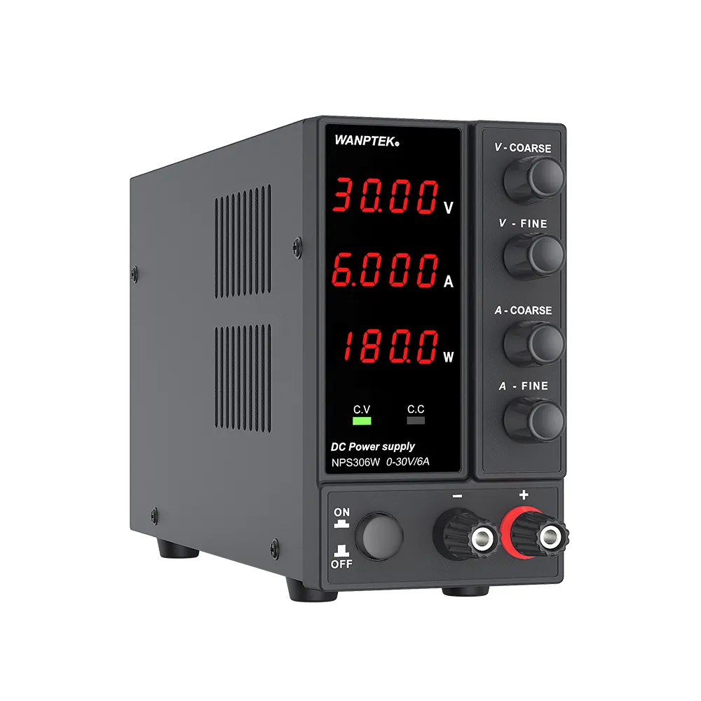 Lab ปรับแหล่งจ่ายไฟ DC NPS306WH(4LED) 0 ~ 30V 0 ~ 6A 0-180W ตัวแปรควบคุมแหล่งจ่ายไฟสลับ