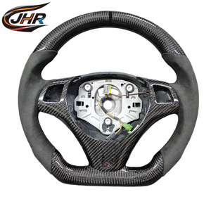 พวงมาลัยแต่ง JHR TUNING ทรงสปอร์ต หนังแท้และคาร์บอนไฟเบอร์ แบบแบน/ทรง D สำหรับ <span class=keywords><strong>E90</strong></span> พร้อมด้ามจับขนาด 30 มม. ปรับแต่งสีเย็บได้ - Product Image 1