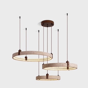 Lampadario a sospensione LED a spettro completo in stile Zen retrò cinese, con pietra gialla effetto grotta, per hall duplex, protezione occhi, stile retrò - Product Image 6