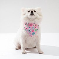 Foulard et bandana en polyester pour animaux de compagnie avec col hiver été imprimé animal vêtements accessoires pour chats Halloween