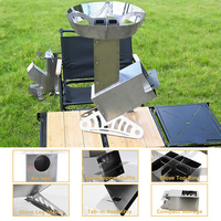 Réchaud portable en acier inoxydable INBESTCAMP - Design compact pour le camping et les activités de plein air