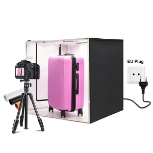 PULUZ 80センチメートルFolding Portable 80W 8500LM Photography LED Light Room Photo Studio Light Tent With 3 Color Backdrops