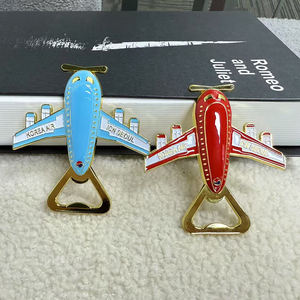 个性化装饰艺术中磁金属飞机3D平面形状开瓶器冰箱贴定制旅游纪念品 - Product Image 4