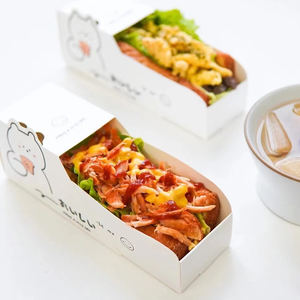 LOKYO Cartón de grado alimenticio, papel Kraft, embalaje de perritos calientes, cajón para llevar, sándwich asado, caja de panadería - Product Image 4