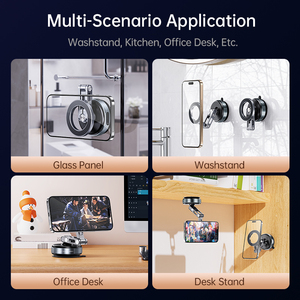 Boneruy X53 360 Girar Ventosa Vácuo Metal Telefone Titular Liga de Alumínio Adsorção Magnética para Gym Car Wall Glass - Product Image 6