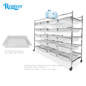 Rack Moderno Premium in Acciaio Inossidabile Antiruggine a Fila Singola, 5 Livelli, 20 Cassetti, per Allevamento di Ratti, Rettili e Serpenti - Product Image 4