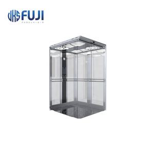 <span class=keywords><strong>Ascensor</strong></span> Comercial Moderno de Cristal Fuji MR/MRL de 2 a 6 Pisos con Vista Panorámica, Máquina de Tracción sin Engranajes, PVC Seguro para Pasajeros - Product Image 2