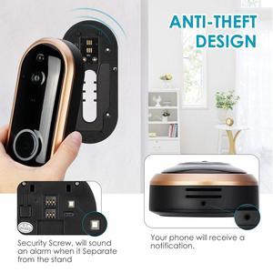 Wire Free Wireless Jingle Bell Waterproof Chime Kits Bell on Door Wifi Video Doorbell Camera - Product Image 4