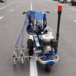 Machine de marquage routier bibo, manuelle, à pousser, pour la peinture de lignes de chaussée à rayures zébrées, avec éclairage - Product Image 4