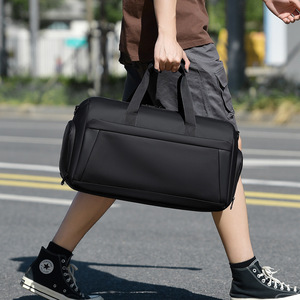 Custom Size Minimalist Portable Duffle Bag With Independent Shoe Compartment Handheld Travel Bag <b>Trolley</b> Sleeve Fitness Gym Bag - Product Image 5