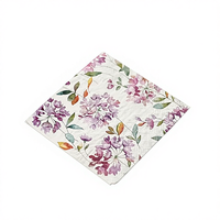 Serviette de table carrée à motif floral style aquarelle, structure 3 couches, serviette de cuisine à usage unique, idéale pour les dîners et les réceptions.