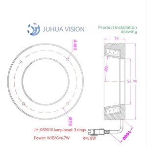 Светодиодный кольцевой светильник для автоматизированной визуальной инспекции, 10 градусов, внешний диаметр 90 мм - Product Image 6