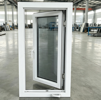 Ventana Abatible Moderna de PVC con Doble Vidrio Templado, Insonorizada y de Ahorro Energético para Exteriores Residenciales