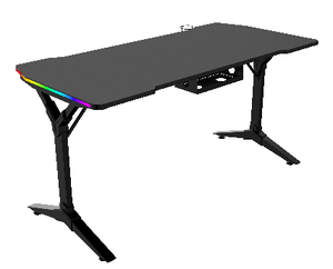 <span class=keywords><strong>Escritorio</strong></span> de Oficina Resistente de Diseño Personalizado para el Hogar, <span class=keywords><strong>Escritorio</strong></span> de Juegos Negro para Jugadores, Mesa de Computadora para Juegos <span class=keywords><strong>con</strong></span> RGB y Cajón - Product Image 3