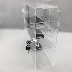 Bản Lề Bằng Nhựa 3 Tầng Tủ Trong Suốt Có Thể Khóa Tủ Trưng Bày Acrylic Trong Suốt Có Khóa Và Chìa Khóa - Product Image 2