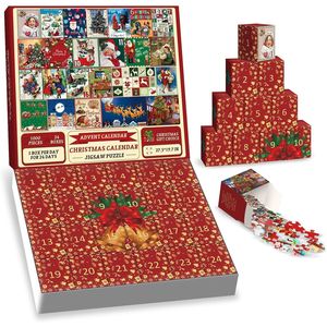 Calendario de Adviento de Navidad con Rompecabezas de 1000 Piezas, 24 Cajas, Cuenta Regresiva Diaria, Regalo Ideal - Product Image 5