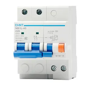 CHINT NB1L-40 2P interlock courant résiduel rccb disjoncteur de protection contre les surcharges/court circuit cc lew bracker rcbo 10A-40A