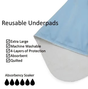 Almohadillas lavables ultra absorbentes Almohadillas de incontinencia reutilizables a prueba de agua para adultos mayores