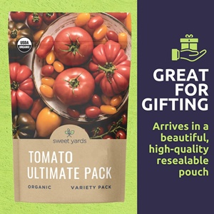 Pack Ultime <span class=keywords><strong>de</strong></span> 17 <span class=keywords><strong>Variétés</strong></span> <span class=keywords><strong>de</strong></span> Tomates Biologiques Certifiées Sans OGM Saison 2025 – Sachets Individuels pour Plantation Intérieure ou Extérieure - Product Image 1