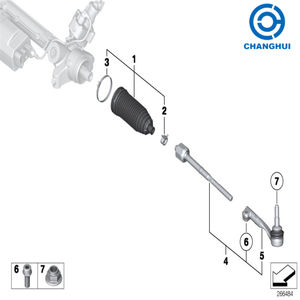 Rotule de direction avant gauche pour BMW 32106871889 32104A01666 4A01666 6871889 - Product Image 2