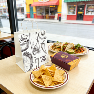 Paper Food Packaging Logo <strong>Tacos</strong> Calzado Sin Boxes Printed <strong>Disposable</strong> <strong>Holders</strong> Printed to Go <strong>Taco</strong> Box - Product Image 2