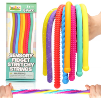Jouets sensoriels extensibles Monkey Noodles Fidget pour l'autisme, cordes sensorielles extensibles, cadeaux de fête et jouets pour coffret au trésor pour enfants