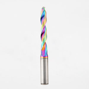 55 ° מקדח ידני מצופה טונגסטן צבעוני עם ידית קבועה, מקדח קירור חיצוני מאלומיניום 5D, מקדח נחושת 2.0-20.0 - Product Image 1