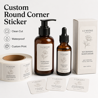 Pegatinas Adhesivas Personalizadas de Material PET, Impermeables, Fuerte Adhesión, Impresión Premium, Troqueladas, Tamaño Personalizado, para Frascos de Velas y Cosméticos