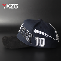 Casquettes de baseball en daim originales OEM/ODM avec lettres 3D brodées, style sportif, 5 panneaux, visière incurvée, personnalisables