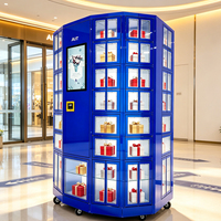 Distributeur automatique intelligent pour centres commerciaux et aéroports, avec compartiments à température normale pour cadeaux et boîtes surprises, service 24h/24 en libre-service