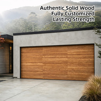 Portes de garage en bois massif isolées thermiquement, durables, à fonctionnement silencieux, de taille personnalisée 8x7 9x8, pour l'entrée de garage à domicile