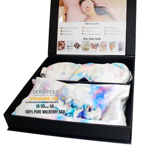 Juego de Fundas de Almohada de Seda Pura Personalizadas con Logotipo Bordado Impreso Personalizado, Juego de Fundas de Almohada de Seda de Morera 100% con MOQ Bajo - Product Image 1