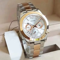 Montre-bracelet à quartz pour femme en gros, bicolore or rose, cadran multifonction, affichage jour/date, chronographe pour femme, Relojes