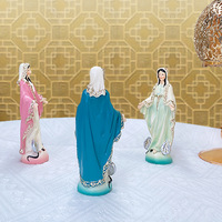 Statue en résine Notre-Dame de Grâce, Médaille Miraculeuse, Figurine Vierge Marie, Décoration Religieuse Catholique, Sculpture Bénie, Cadeau pour Église et Maison