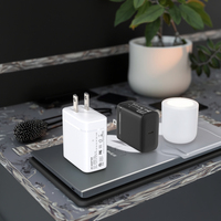 Chargeur mural pour ordinateur portable et téléphone Shenzhen Lvxiangyuan ultra fin 65W PD 3.0 USB-C à charge rapide, prise US, UL FCC DOE niveau VI