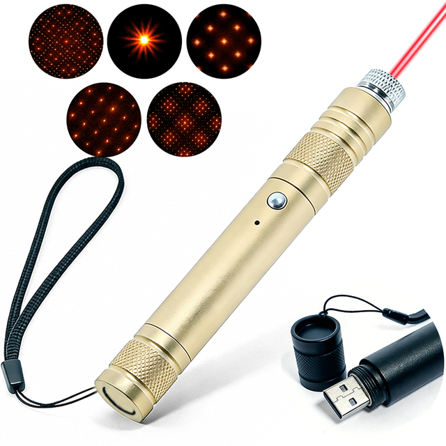 Pet Cat Laser Toy | 650nm Red USB Rechargeable Starry Projection Pen for Feline Fun and Exercise