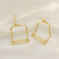 Pulseras de Acero Inoxidable con Baño de Oro de 18K, Joyería Delicada y Versátil para Mujer, Regalo para Novias