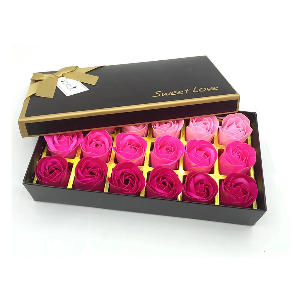 Hoa hồng Hoa thơm cơ thể tắm hoa hồng cánh hoa xà phòng trong hộp quà tặng cho ngày Valentine kỷ niệm ngày sinh nhật của mẹ