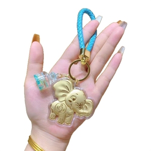 Éléphant en or pur 999, faisant fortune tous les jours, chaîne de téléphone portable, pendentif pour sac, porte-clés, cadeau pour les couples - Product Image 5