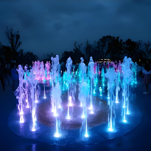 11.11 Trendige Interaktive Springbrunnen für Plätze Tanzender Wasserboden Trockener Musikbrunnen für den Außenbereich - Product Image 1