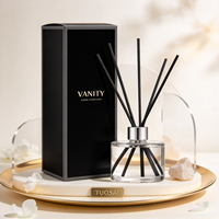 En stock – Bouteilles de diffuseur à bâtonnets ronds de 200 ml, flacons d'huile aromatique, bouteilles de diffuseur en verre vides scellées avec bouchon en liège pour parfum d'ambiance
